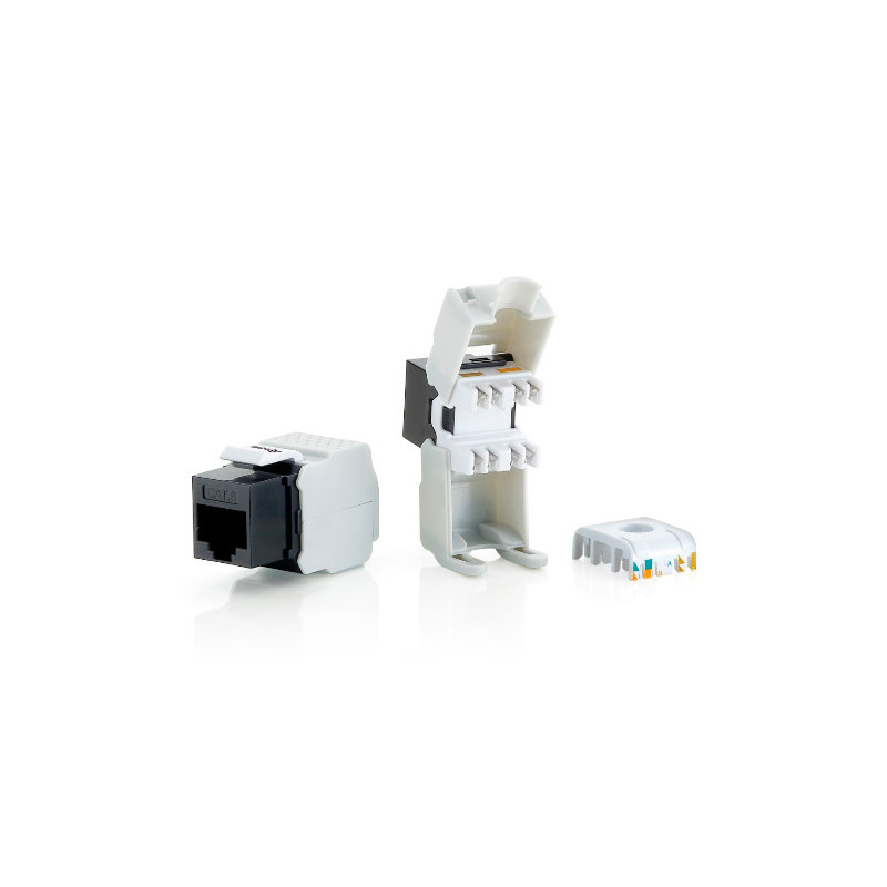 Kit 8 uds conector hembra rj45 utp cat6 panel keystone tool free