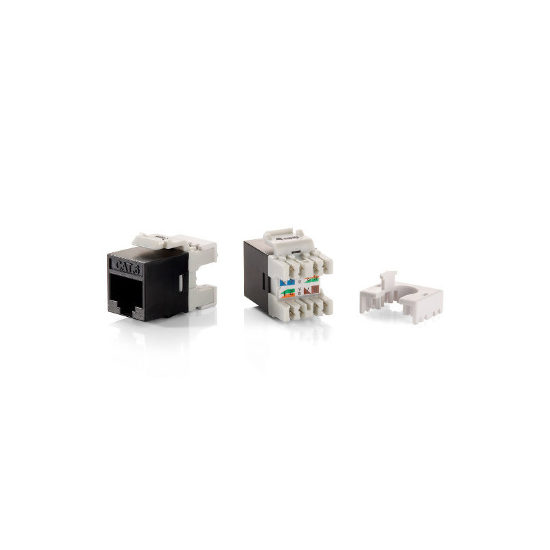 Kit 8 uds conector hembra rj45 utp cat6 slim panel keystone
