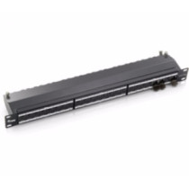 Patch panel 24 puertos categoria 6a apantallado premium color gris claro