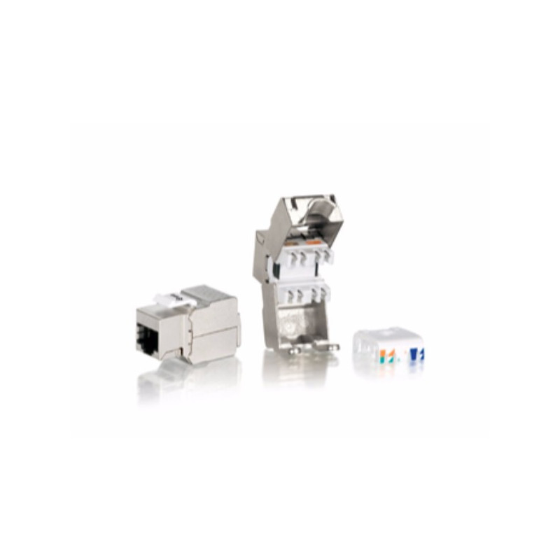 Kit 8 uds conector hembra rj45 ftp cat6 panel keystone tool free