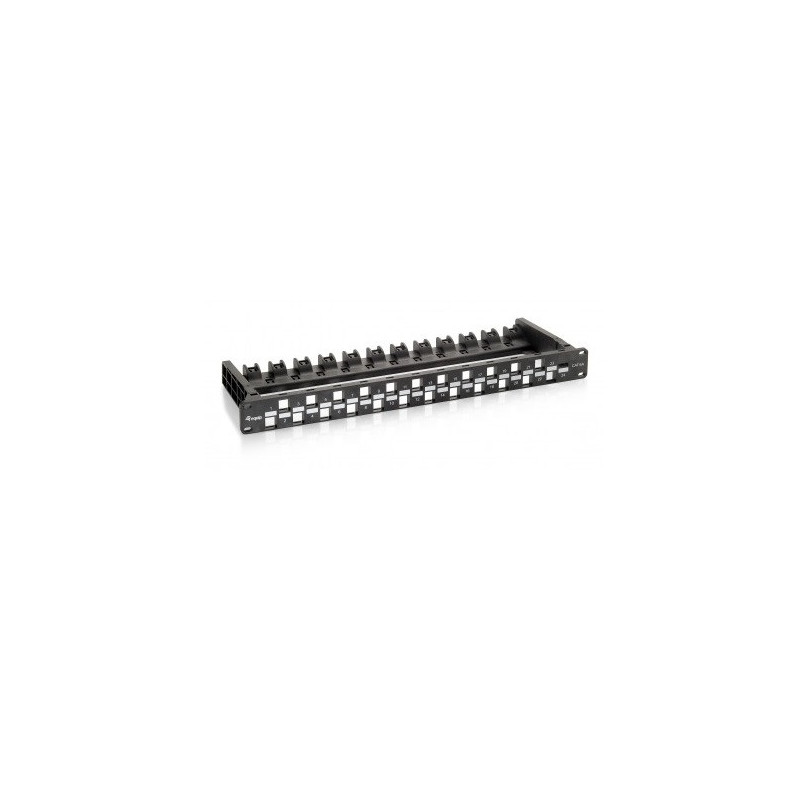 Patch panel vacio cat.6a 24 puertos keystone 1u