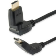 Cable hdmi equip hdmi 2.0 high speed con ethernet 2m conectores pivotantes 180? 119362