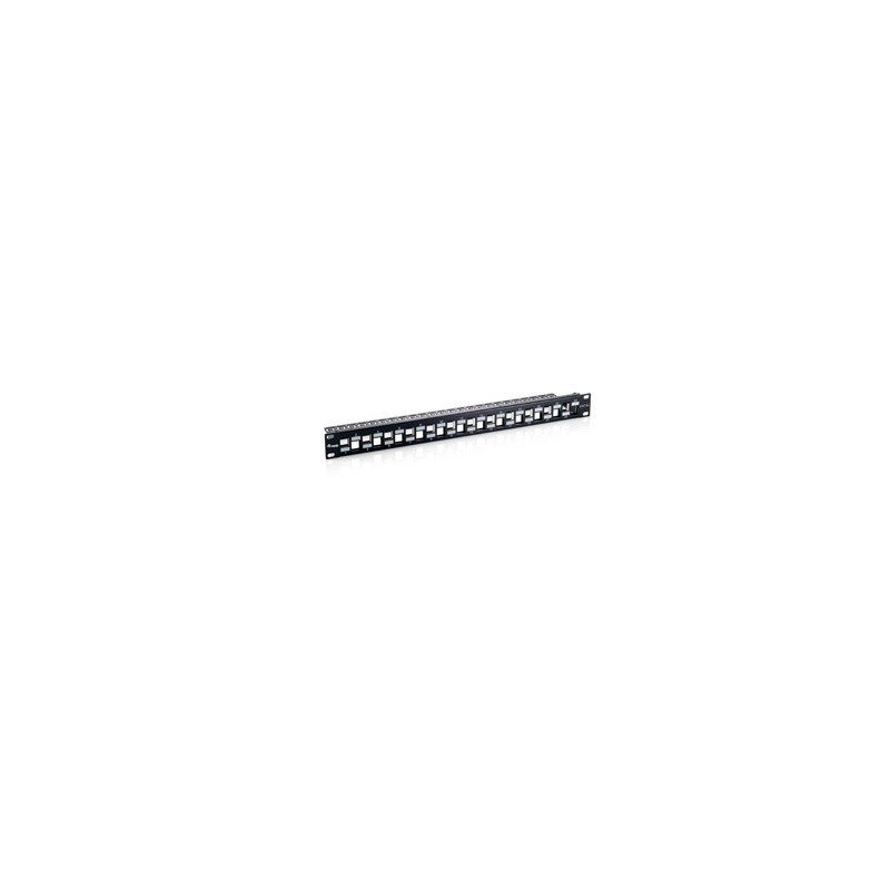 Patch panel vacio cat.6 a 24 puertos keystone apantallado