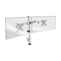 Soporte de mesa mars gaming marm2w para 2 pantalas de 13\ a 27\" max 8kg 75x75 y 100x100 color blanco"