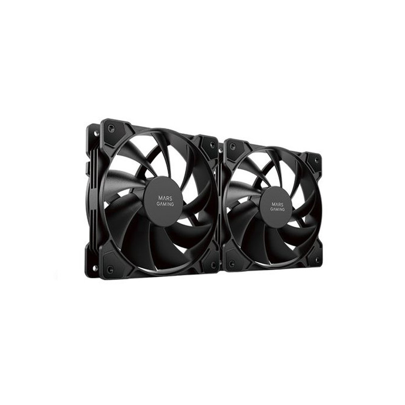 Kit 2xventilador interno mars gaming mf-pwmx2 black rodamientos de fluido dinamico sistema pwm