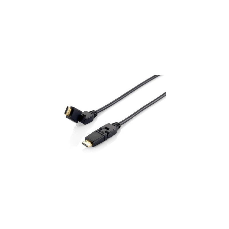 Cable hdmi equip hdmi 1.4 high speed con ethernet 5m conector pivotante 180? 119365