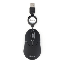 Mouse ngs negro para port?til con cable retr?ctil ngs sin black