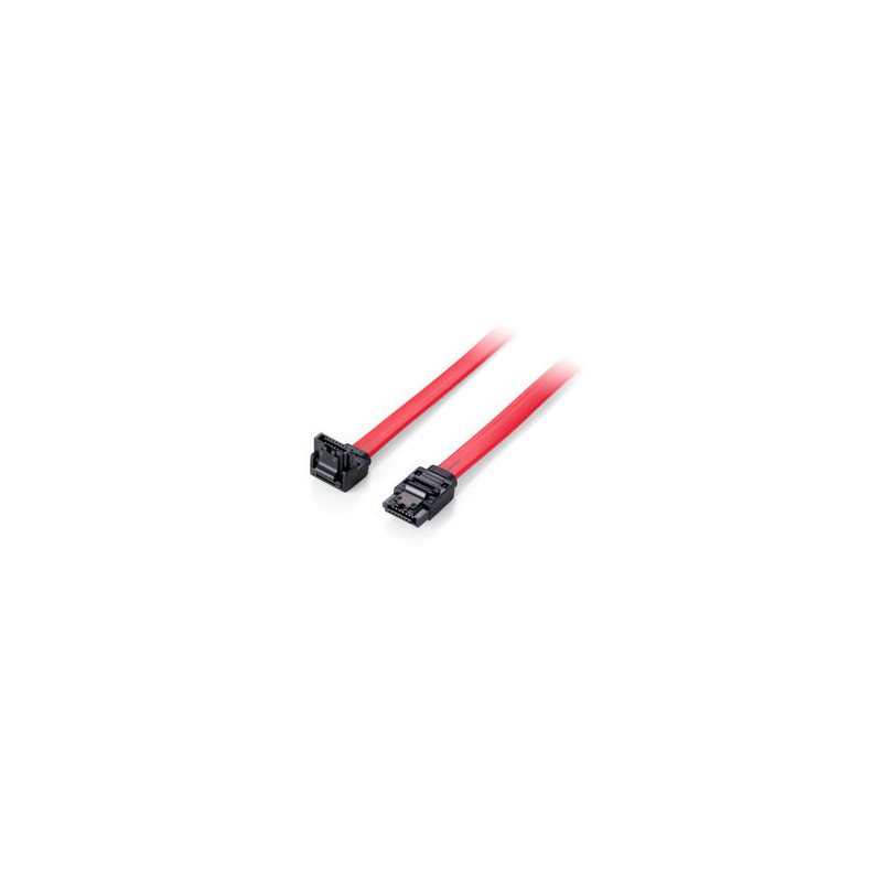 Cable serial ata iii equip acodado 0.5m con clip de seguridad 111902