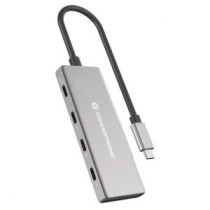 Hub usb 3.2 conceptronic hubbies16g 4-port usb 3.2 gen 2 hub, 10gbps, usb-c x 4, 100w usb pd, alumin