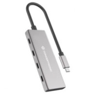Hub usb 3.2 conceptronic hubbies16g 4-port usb 3.2 gen 2 hub, 10gbps, usb-c x 4, 100w usb pd, alumin