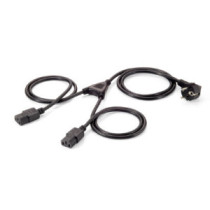 Cable alimentacion equip shuko 90? macho a 2 iec hembra 1.8m 112220