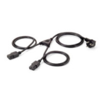 Cable alimentacion equip shuko 90? macho a 2 iec hembra 1.8m 112220