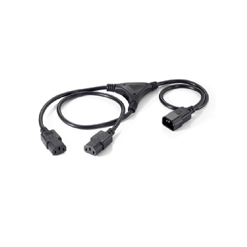 Cable alimentacion equip iec macho a 2 iec hembra 1.8m 112210