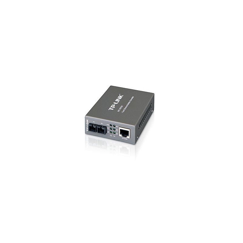 Convertidor fibra tp-link mc100cm rj45 eth a fibra multimodo sc 100mb fullduplex hasta 2km montaje e