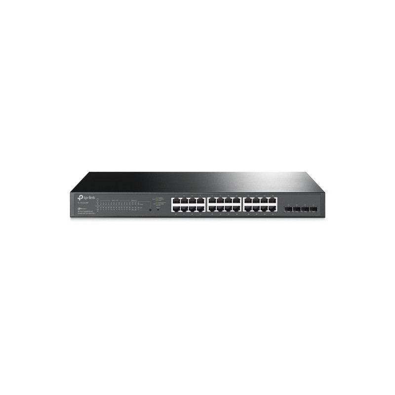 Switch semigestionable poe+ tp-link sg2428p 24p giga poe+ y 4 ranuras sfp gigabit