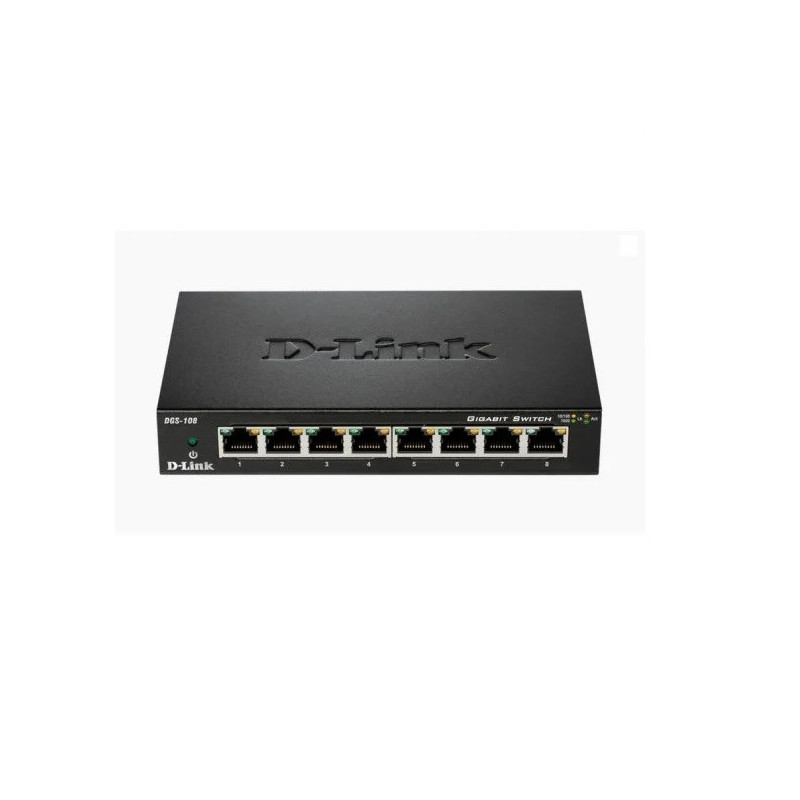 Switch no gestionable d-link dgs-108gl 8p giga carcasa metalica sobremesa no rack