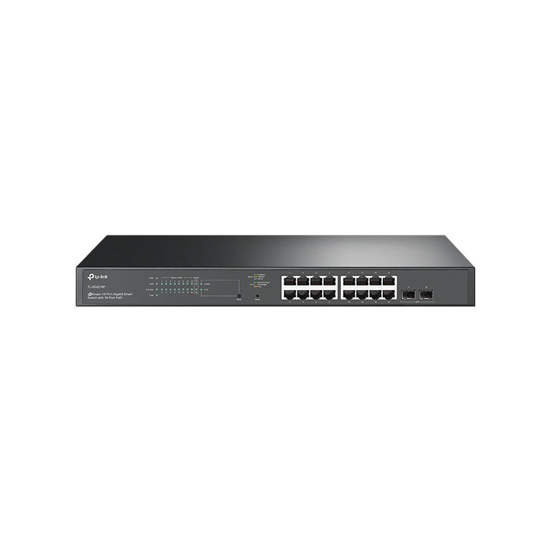 Switch gestionable jetstream 16p gigabit poe+ max 150w con 2 ranuras sfp gigabit rack 19\ 1u"