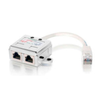 Adaptador rj45 cat5e 1 macho a 2 hembras