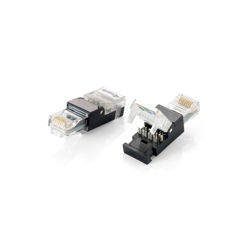 Kit 2 unidades conector rj45 equip cat6 toolfree no necesitas herramienta de grimpado 121165