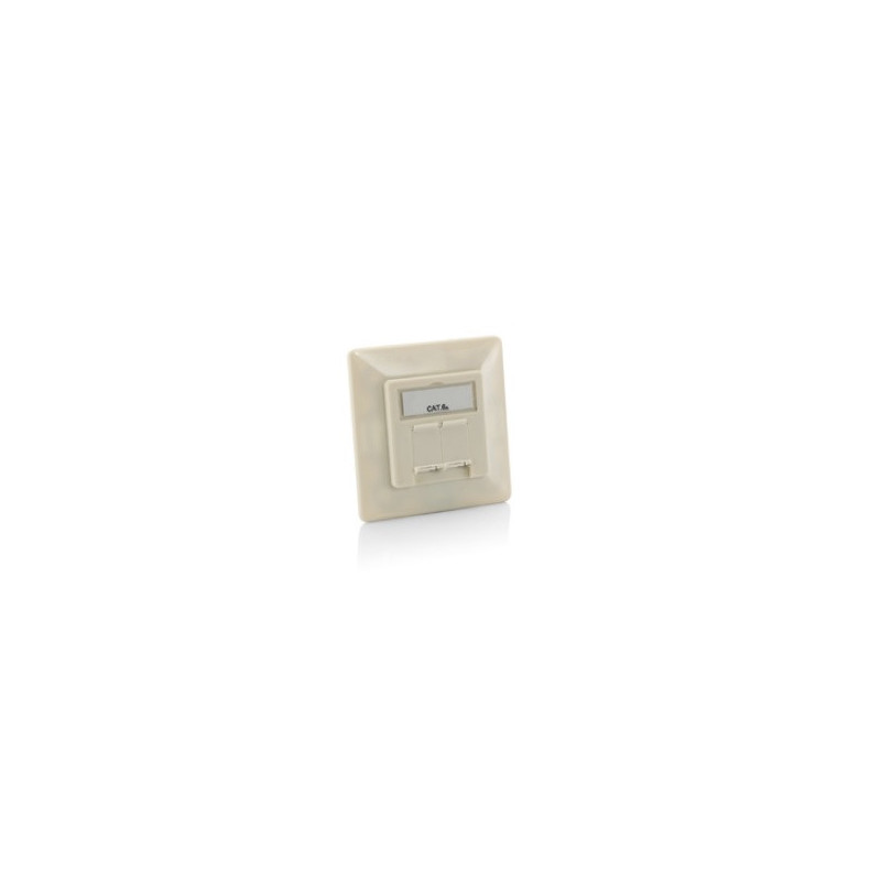Kit 5 unidades roseta cat6a empotrar blanco perla ref. 125775