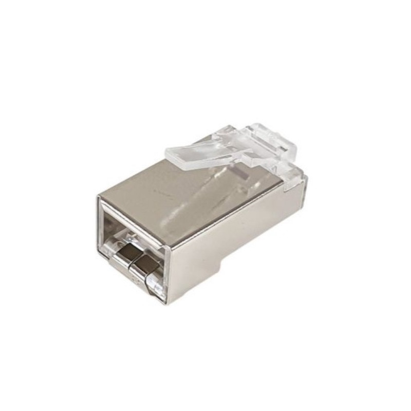 Kit 100 conectores rj45 equip categoria 6a apantallado 121147