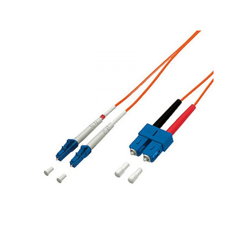 Cable fibra optica multimodo lc/sc 62,5/125 lsoh 1m color naranja