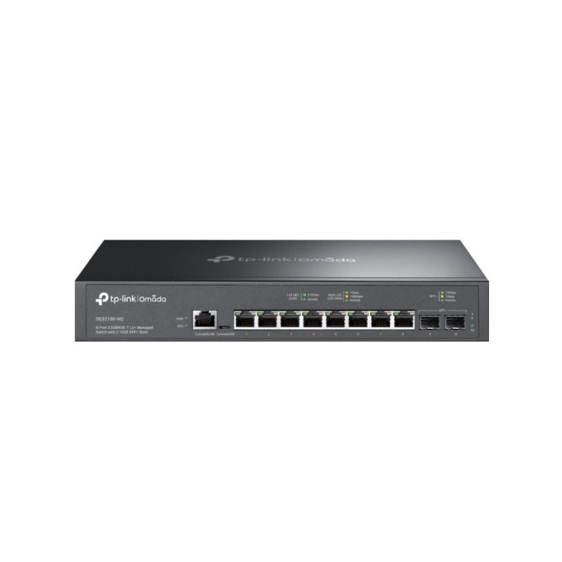 Switch gestionable l2+ tp-link omada sg3210x-m2 8p 2.5gibase con 2p 10ge sfp+ formato rack