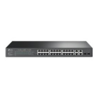 Switch semigestionmble jetstram tp-link sl2428p 24p poe+ 10/100 y 2 puertos giga + 2 puertos combo g