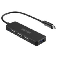 Hub usb-c approx appc48v2 a 1xusb-a 2.0 3xusb-a 2.0
