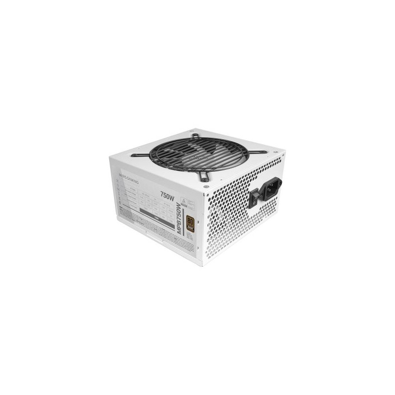 Fuente de alimentacion mars gaming 750w certificacion 80+ bronze pfc activo vent. 12cm blanca