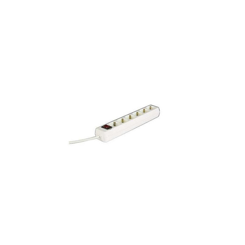 Regleta alimentacion hama con 6 tomas interruptor 1,4m color blanca