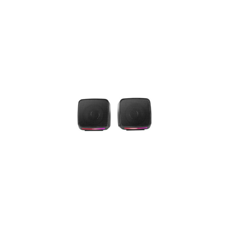 Altavoces 2.0 mars gaming mspro negro 10w usb + jack control de volumen rgb