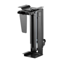 Aisens - soporte giratorio y altura personalizable para cpu por debajo de escritorio con mango de bloqueo facil