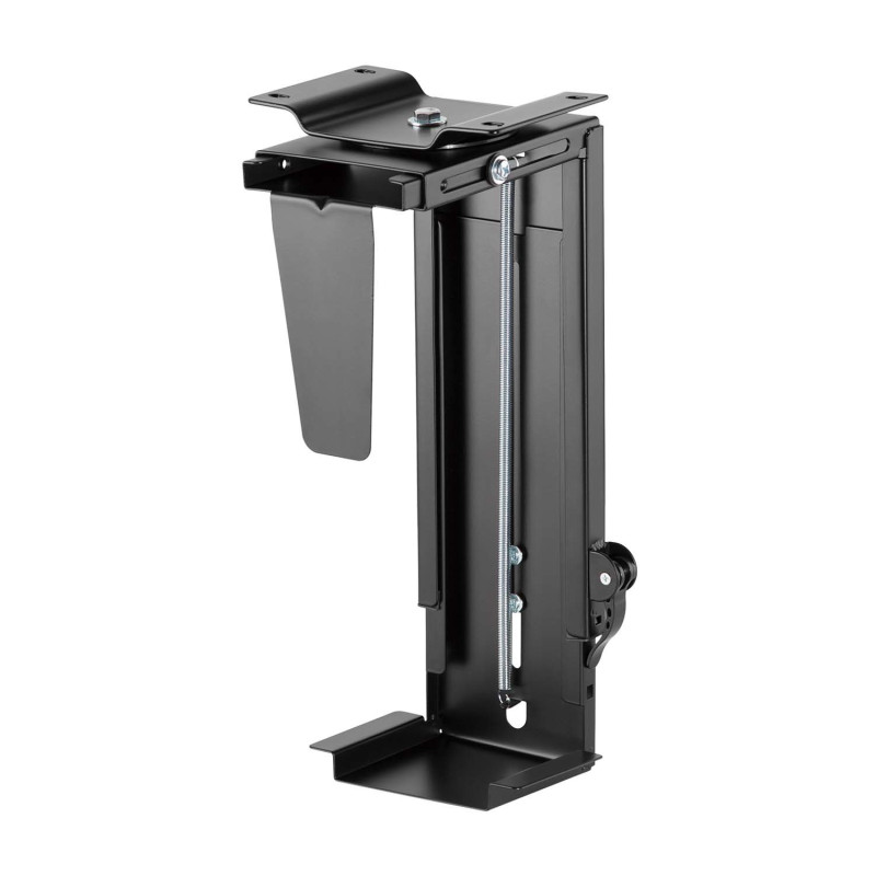 Aisens - soporte giratorio y altura personalizable para cpu por debajo de escritorio con mango de bloqueo facil