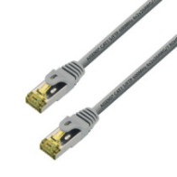 Aisens - cable de red latiguillo rj45 lszh cat.7 600 mhz s/ftp pimf awg26, gris, 0.5m