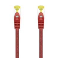 Aisens - cable de red latiguillo rj45 lszh cat.7 600 mhz s/ftp pimf awg26, rojo, 0.5m