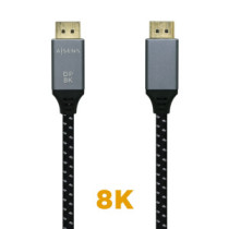Aisens - cable displayport v1.4 8k@60hz, dp/m-dp/m, gris/negro, 2.0m