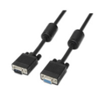 Aisens - cable svga con ferrita, hdb15/m-hdb15/h, negro, 3.0m