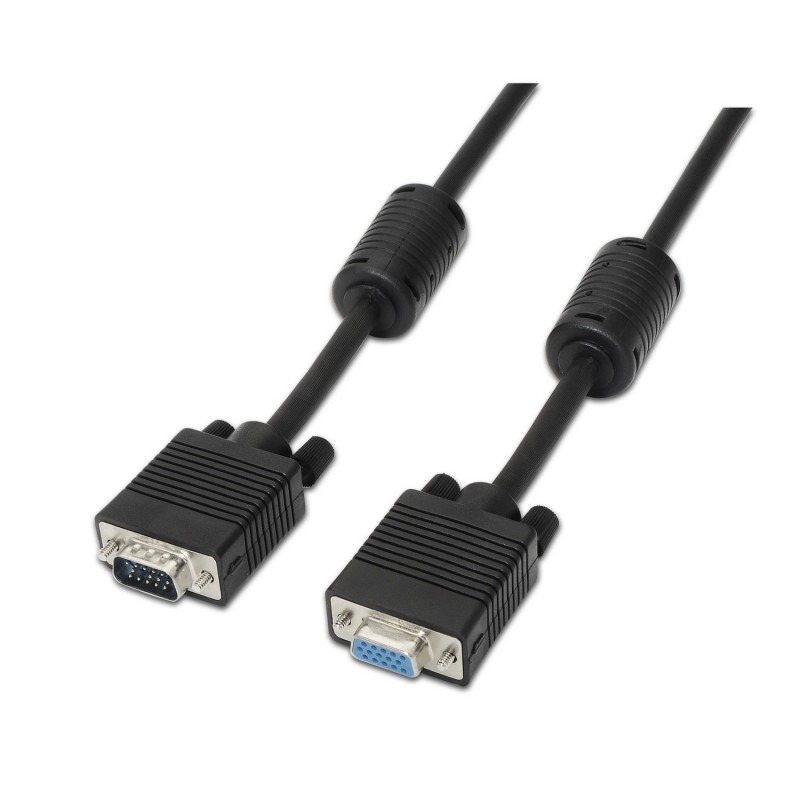 Aisens - cable svga con ferrita, hdb15/m-hdb15/h, negro, 3.0m