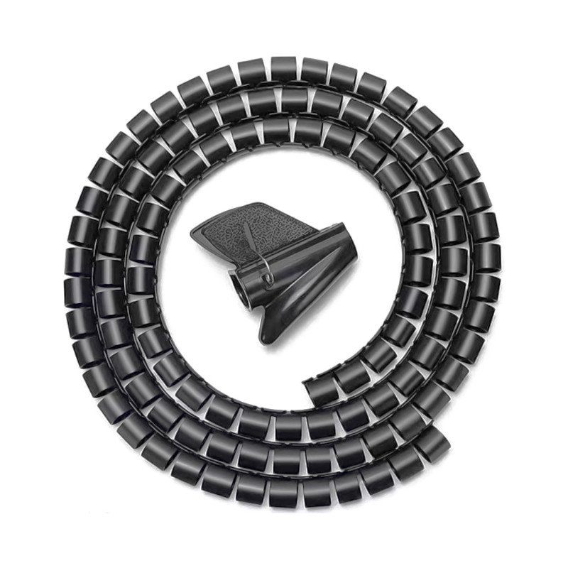 Aisens organizador de cable en espiral 25mm, negro, 1.0m