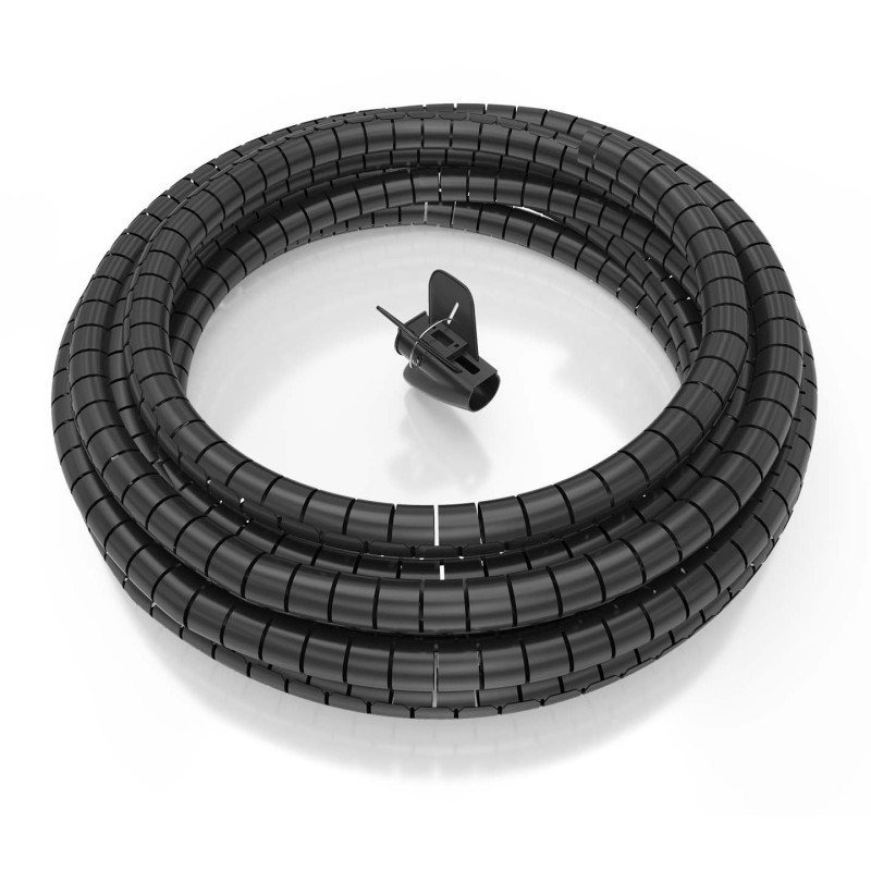 Aisens - organizador de cable en espiral 25mm, negro, 10 m