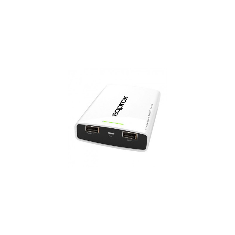 Approx power bank de bolsillo universal evolution 7800 mah (blanco)