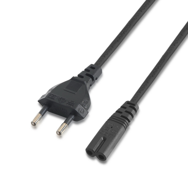 Aisens - cable alimentacion forma 8, cee7/16/m-c7/h, negro, 1.5m