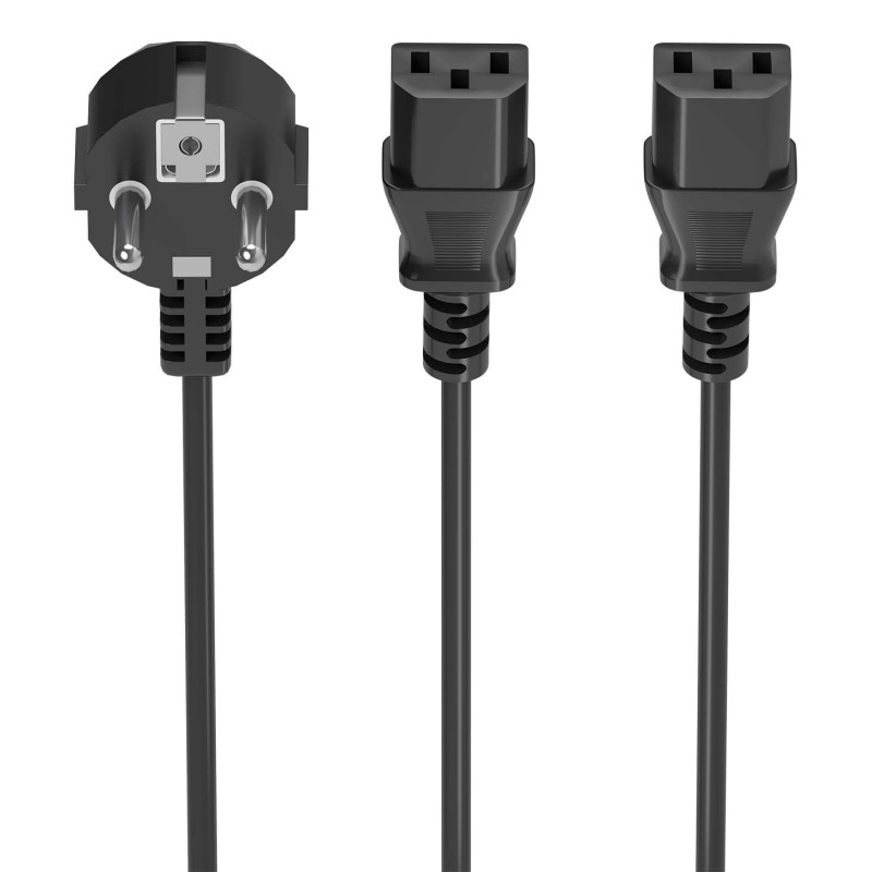 Aisens - cable alimentacion cpu, cee7/m-2xc13/h, negro, 3.0m