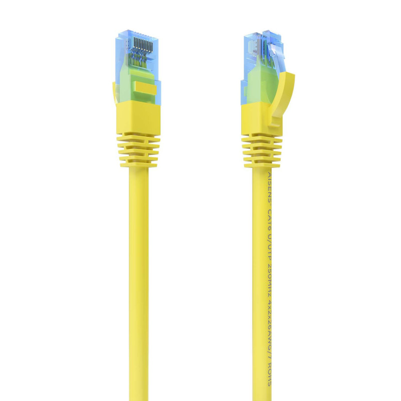 Aisens - cable de red latiguillo rj45 cat.6 utp awg26 cca, amarillo, 4.0m