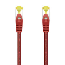 Aisens - cable de red latiguillo rj45 lszh cat.7 600 mhz s/ftp pimf awg26, rojo, 25cm