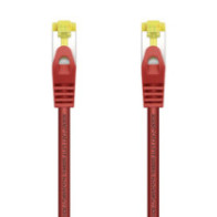 Aisens - cable de red latiguillo rj45 lszh cat.7 600 mhz s/ftp pimf awg26, rojo, 25cm