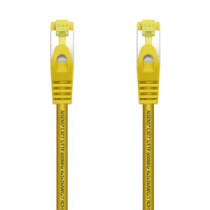 Aisens - cable de red latiguillo rj45 lszh cat.7 600 mhz s/ftp pimf awg26, amarillo, 25cm