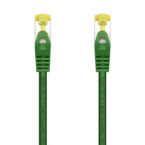 Aisens - cable de red latiguillo rj45 lszh cat.7 600 mhz s/ftp pimf awg26, verde, 0.5m