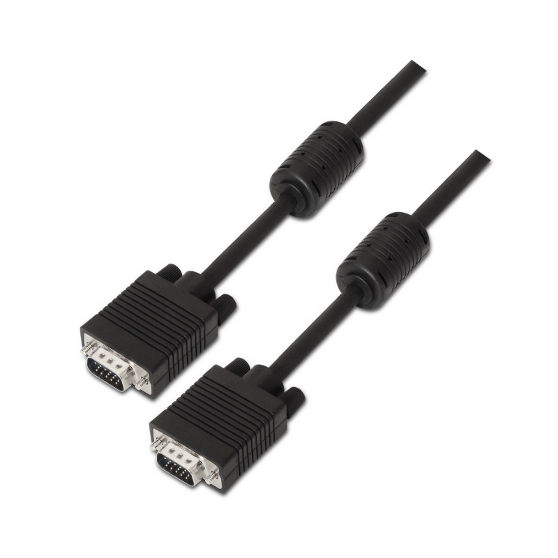 Aisens - cable svga con ferrita, hdb15/m-hdb15/m, negro, 6.0m